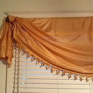 Gold scarf curtains